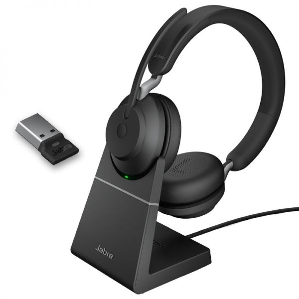 Jabra Evolve2 65 MS Stereo USB-A with Charging Stand Wireless Headset